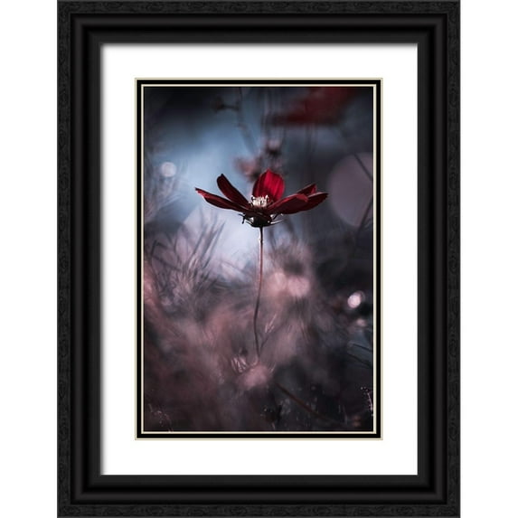 Bravin, Fabien 11x14 Black Ornate Wood Framed with Double Matting Museum Art Print Titled - Tenue De Soirace