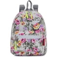thumbnail image 1 of Bravo BTS Mini Backpack, Beautiful 10" Fashion Design Casual Daypack, All Purpose Essentual Bag (Floral Cream), 1 of 4