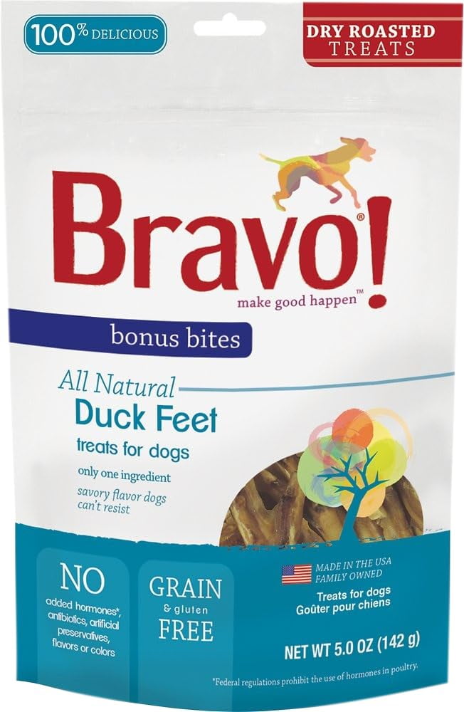 Bravo! Bonus Bites Duck Feet Dry-Roasted Dog Treats Bravo! Bonus Bites Duck Feet Dry-Roasted Dog Treats
