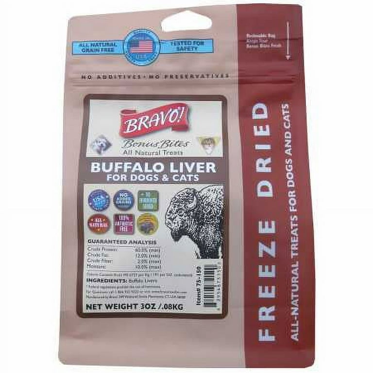 Bravo! Bonus Bites Salmon Freeze-Dried Dog Treats, 2-oz bag Bravo! Bonus Bites Salmon Freeze-Dried Dog Treats, 2-oz bag