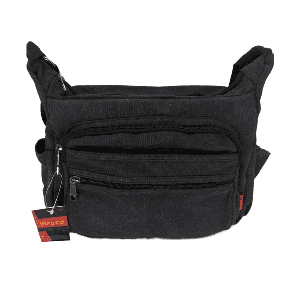 Bravo! Canvas Crossbody Messenger Bag Travel Shoulder Satchel