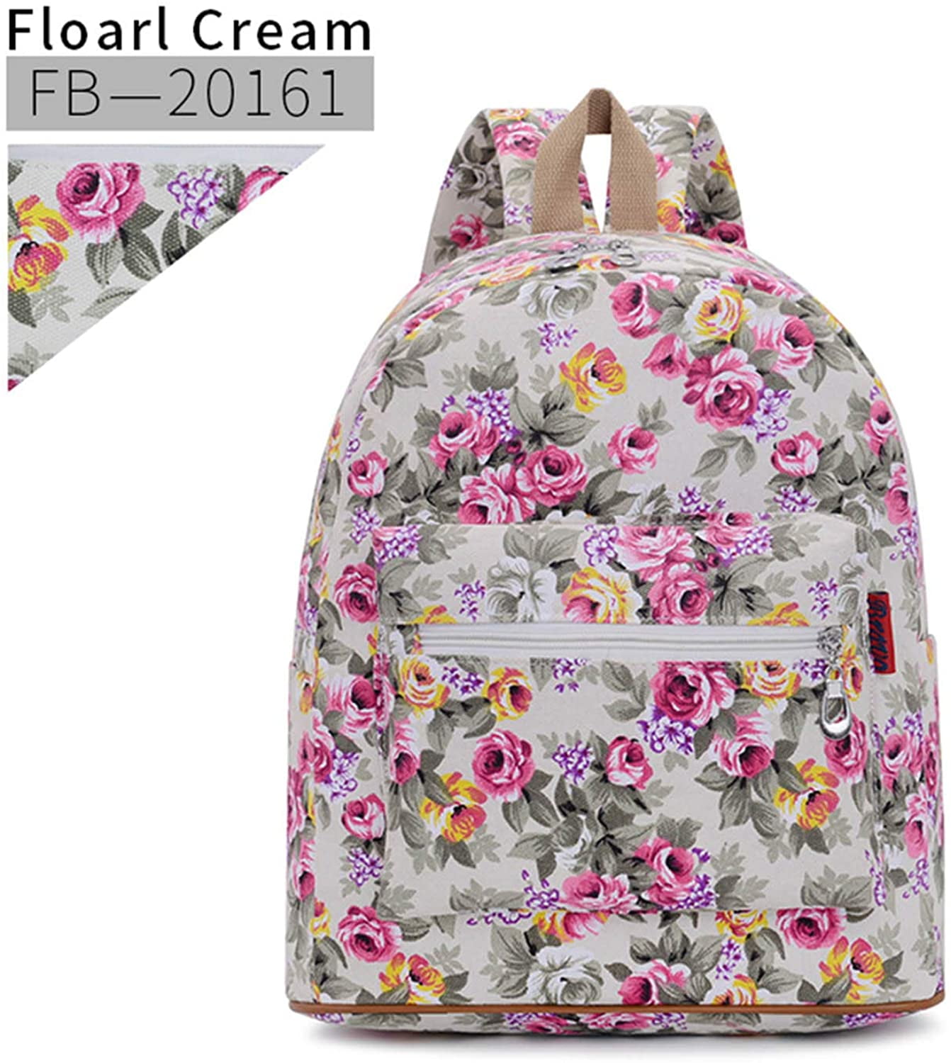 Pink beautiful floral backpack Handmade Pink Floral Quilted Cotton Backpack: Travel Bag  main image 3