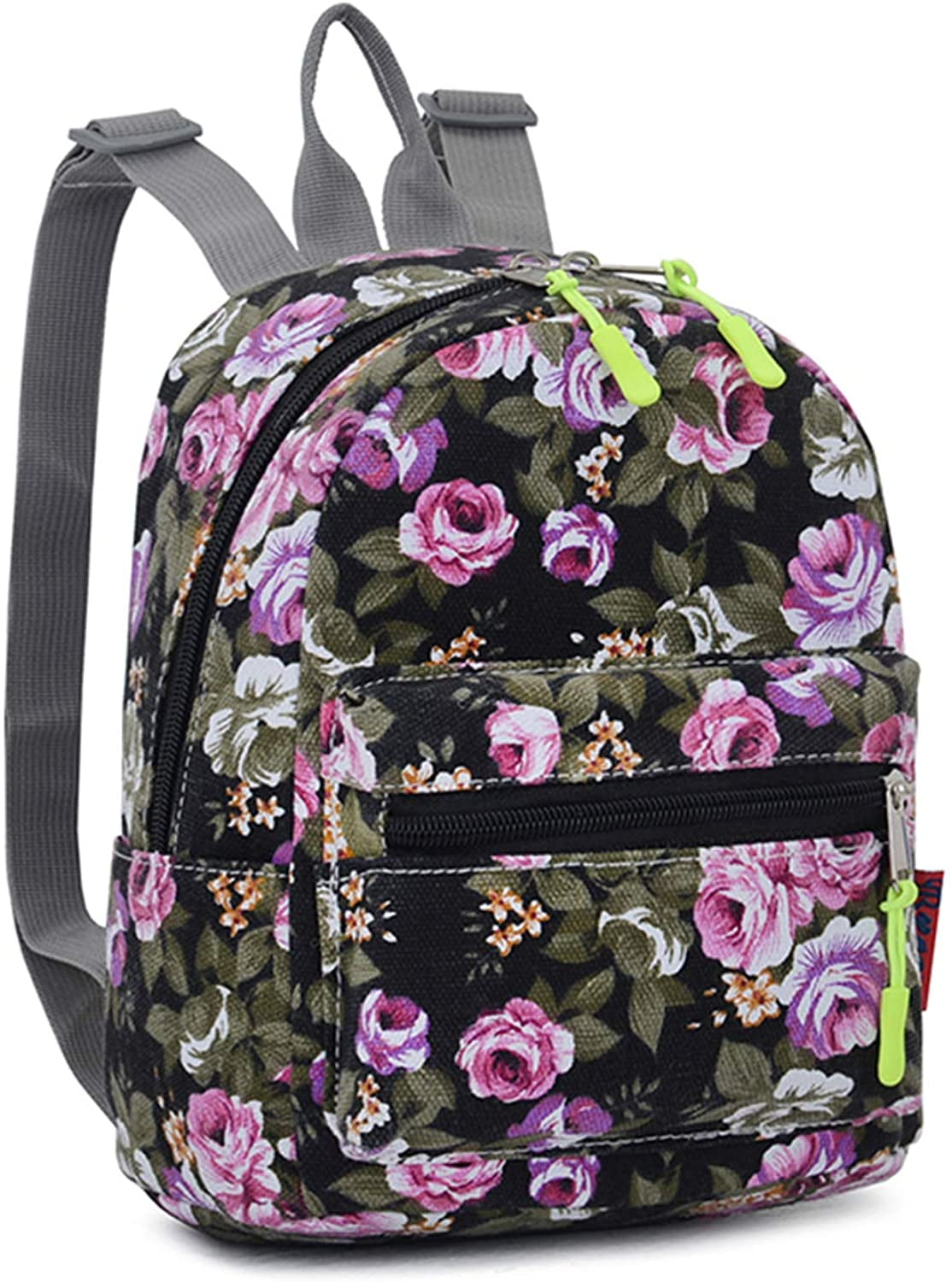 Bravo Floral Mini 10 Inch School Backpack Beautiful All Purpose Casual Daypack Floral Black Walmart