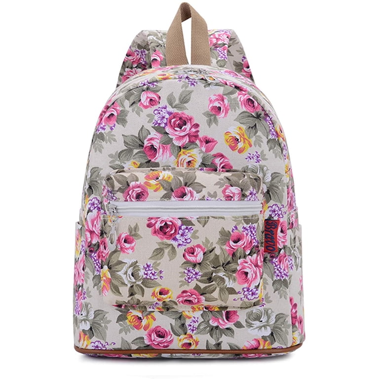 Floral Cream Backpack Cream Rose Print Backpack – Sweet Baton Rouge main image 2