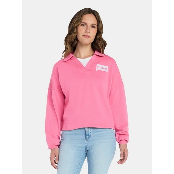 Bravo Women's Graphic Sweatshirt with Long Sleeves, Sizes XXS-XXL