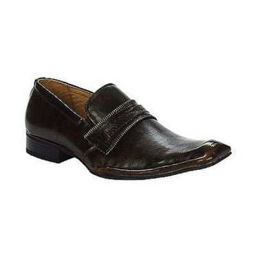 Bravo Powell Men's Loafers Dress Shoes Brown Slip -On (8 D(M) US)