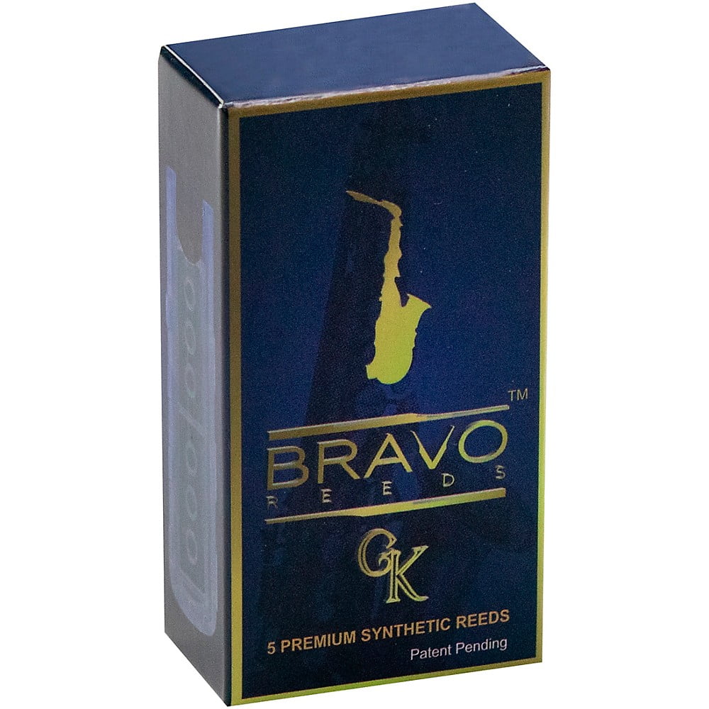 Bravo Reeds Synthetic Alto Saxophone Woodwind Reeds, Strength 2.5, 5 Pack