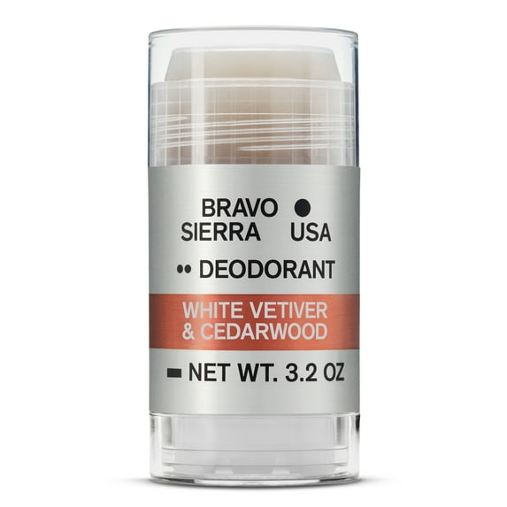 Bravo Sierra Stick Deodorant for Men, White Vetiver & Cedarwood, 3.2 oz