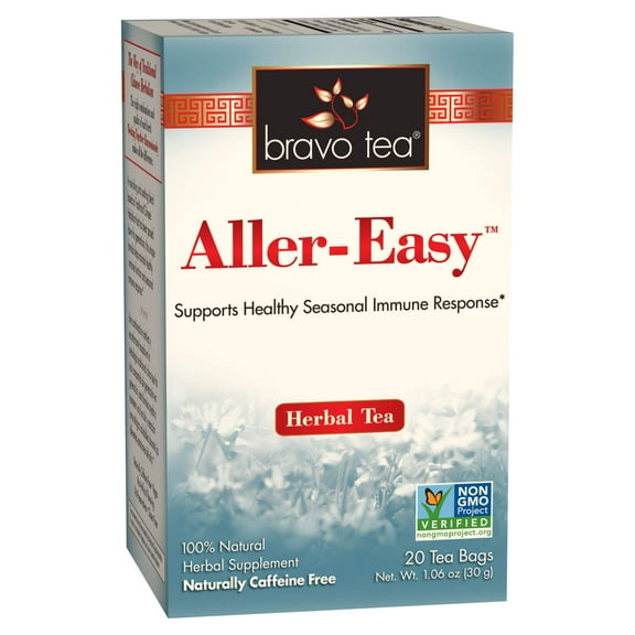 Bravo Tea Aller-Easy Herbal Tea Bags for Healthy Seasonal Immune Response, 20 Ea