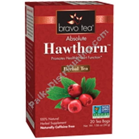 Bravo Tea Hawthorn Berry Caffeine Free Tea Bags, 20 Count, 2 Pack