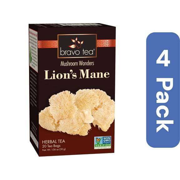Bravo Teas Lion's Mane Tea 20 Pack 1.06 oz (Pack Of 4)