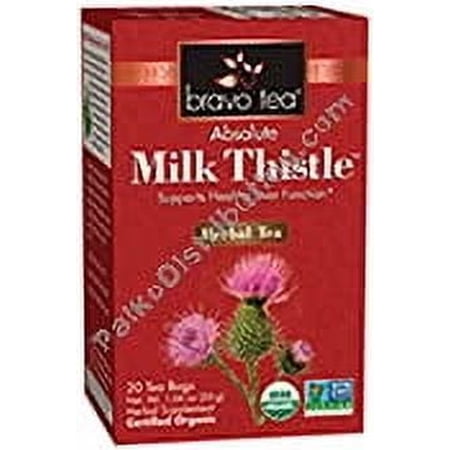 Bravo Teas Milk Thistle Tea Organic Tea Bags, 20 Count, 2 Pack
