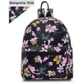 thumbnail image 1 of Bravo! Unisex Adjustable Straps Floral Leatherette Day Packs, Magnolia Pink, 1 of 6