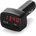thumbnail image 1 of Bravo View CGR-VM31 3.1-Amp Dual USB Car Charger with Digital Volt Meter, 1 of 4
