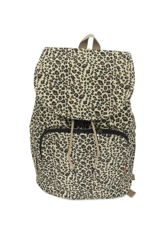 Women's Backpack Animal Print Leopard Cheetah Rucksack Drawstring Bag