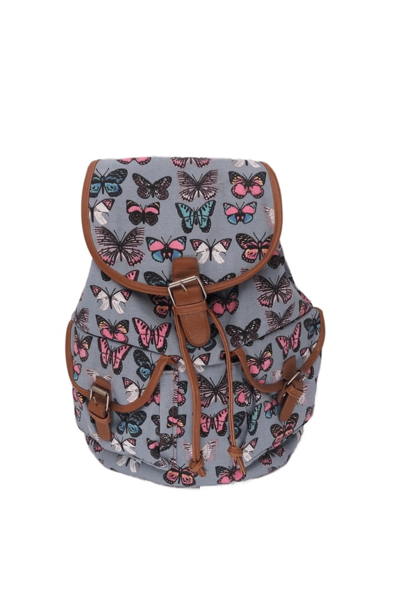 Women's Backpack Butterfly Rucksack Drawstring
