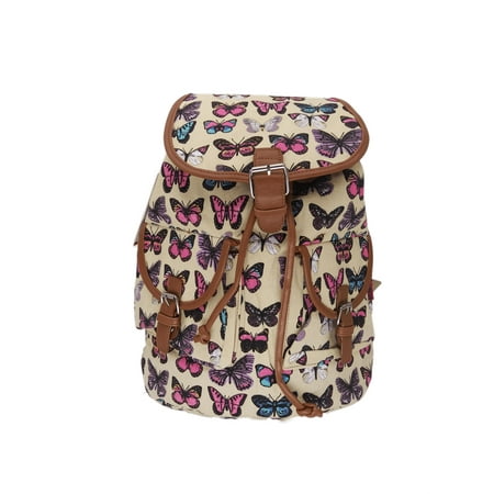 Bravo! Women's Backpack Butterfly Rucksack Drawstring