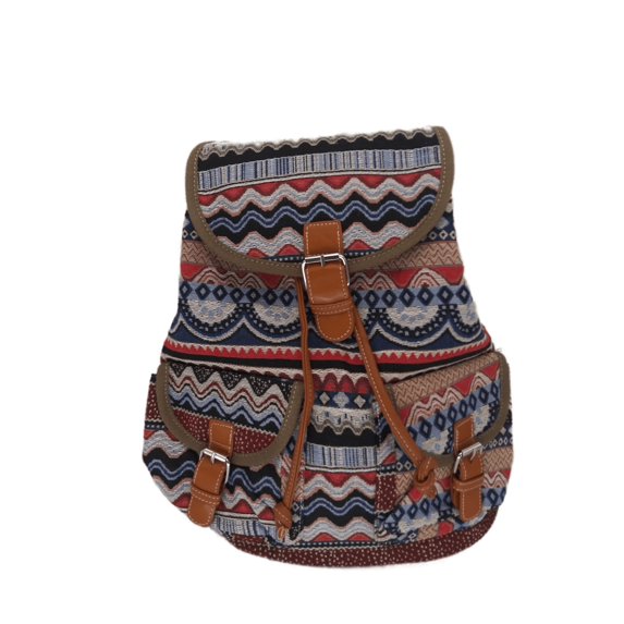 Bravo! Women's Backpack Ethnic Pattern Rucksack Drawstring Bag