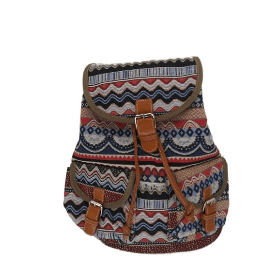 Bravo! Women's Backpack Ethnic Pattern Rucksack Drawstring Bag