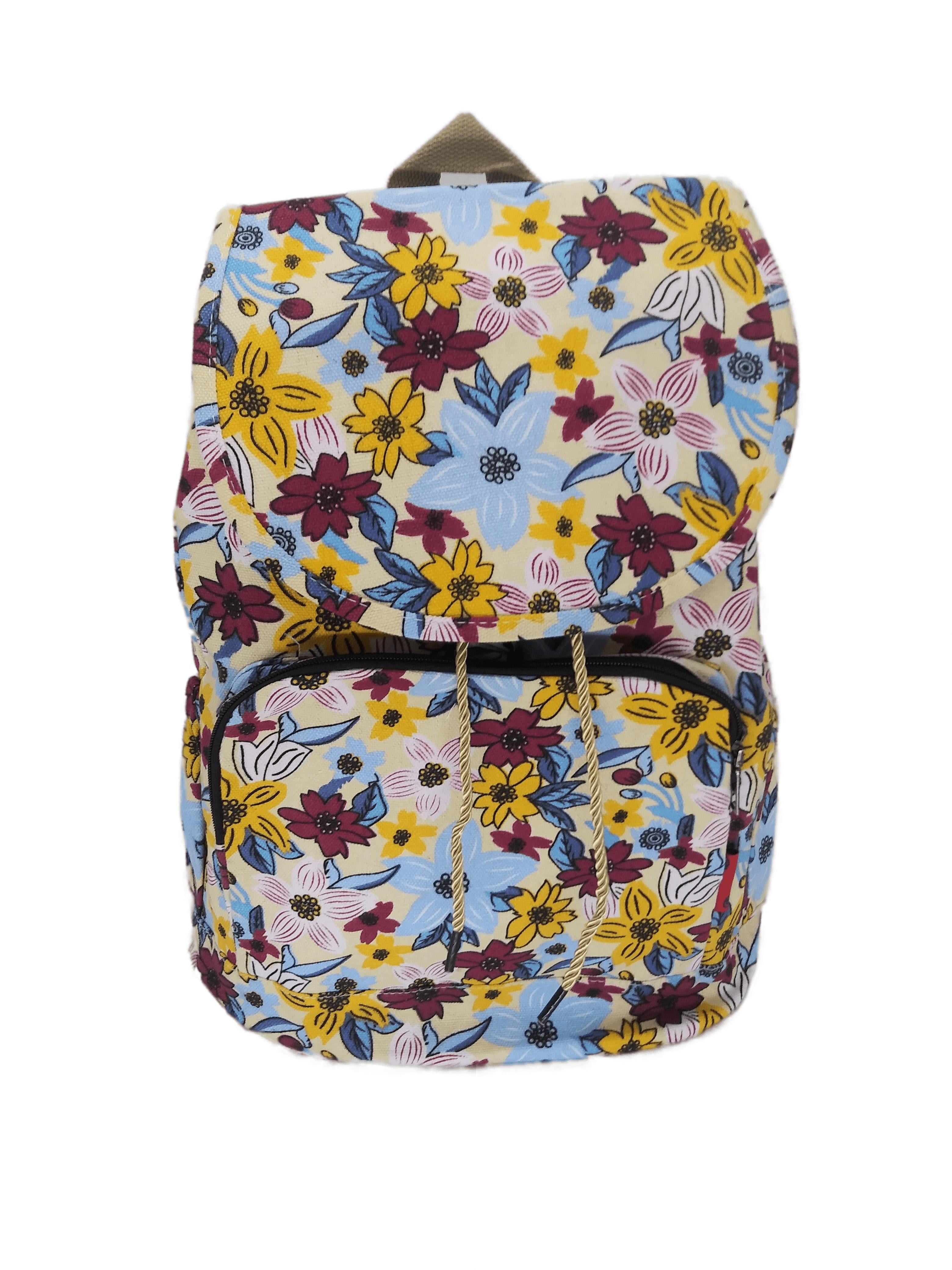 Bravo! Women's Backpack Floral Lily Rucksack Drawstring