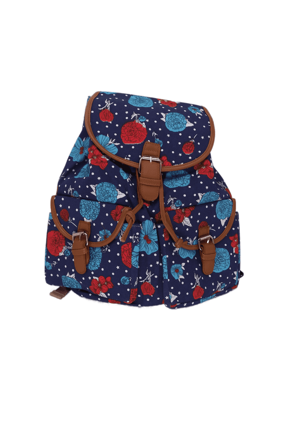 Women's Backpack Floral Water Pattern Rucksack Drawstring