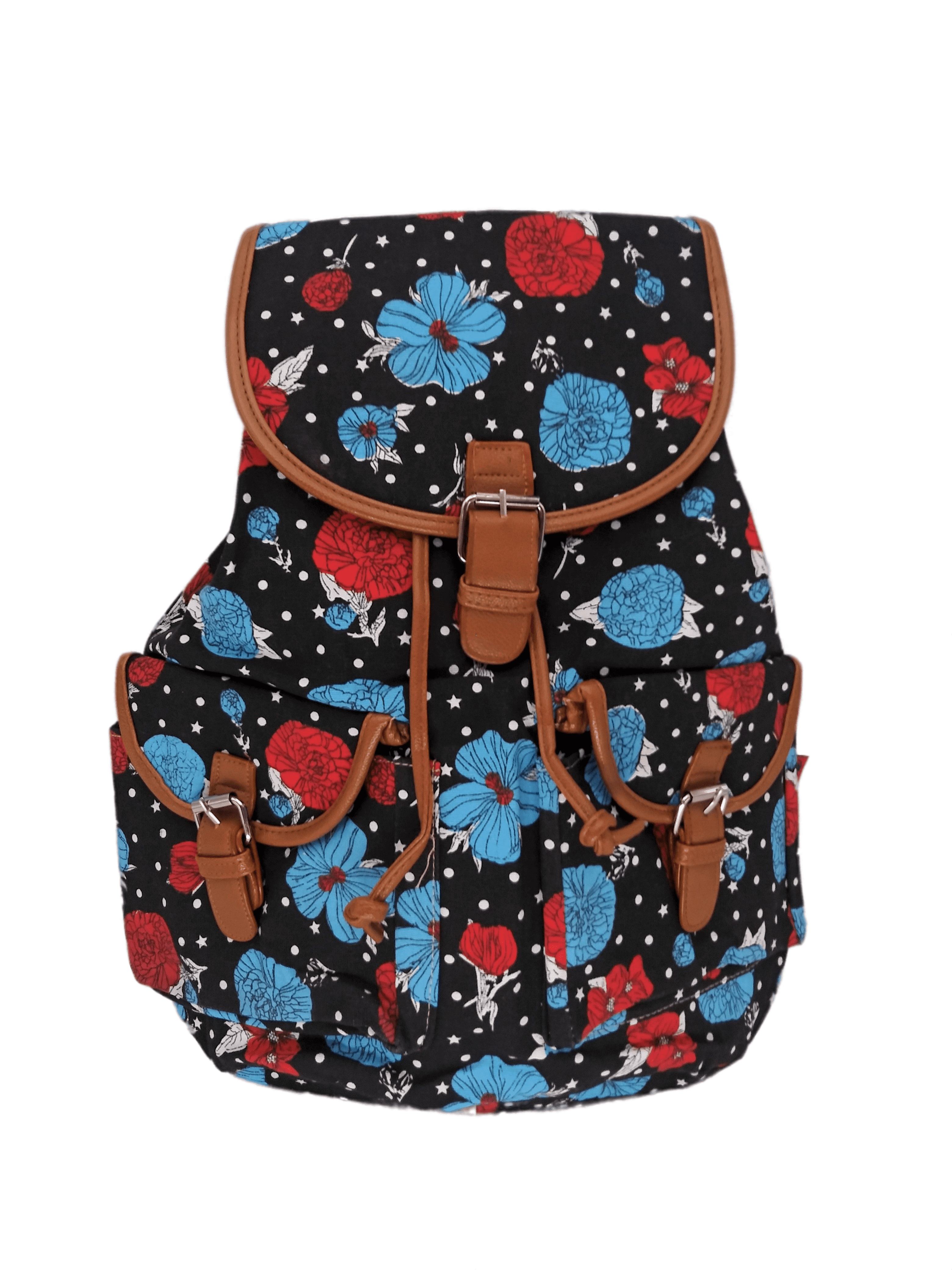 Bravo! Women's Backpack Floral Water Pattern Rucksack Drawstring ...