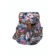Bravo! Women's Backpack Flower Bloom Leaves Nature Rucksack Drawstring Bag