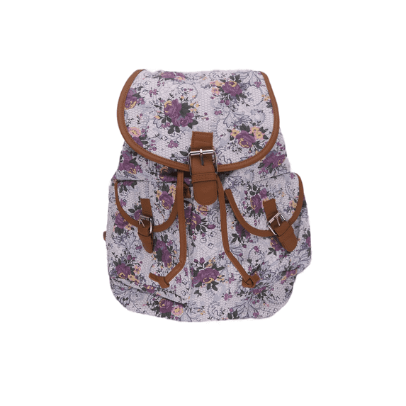 Bravo! Women's Backpack Flower Pansy Rucksack Drawstring