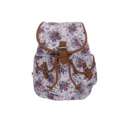 Bravo! Womens Backpack Flower Pansy Rucksack Drawstring