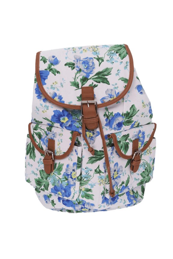 Women's Backpack Flower Peony Rucksack Drawstring Bag