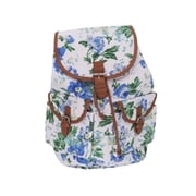 Bravo! Womens Backpack Flower Peony Rucksack Drawstring Bag