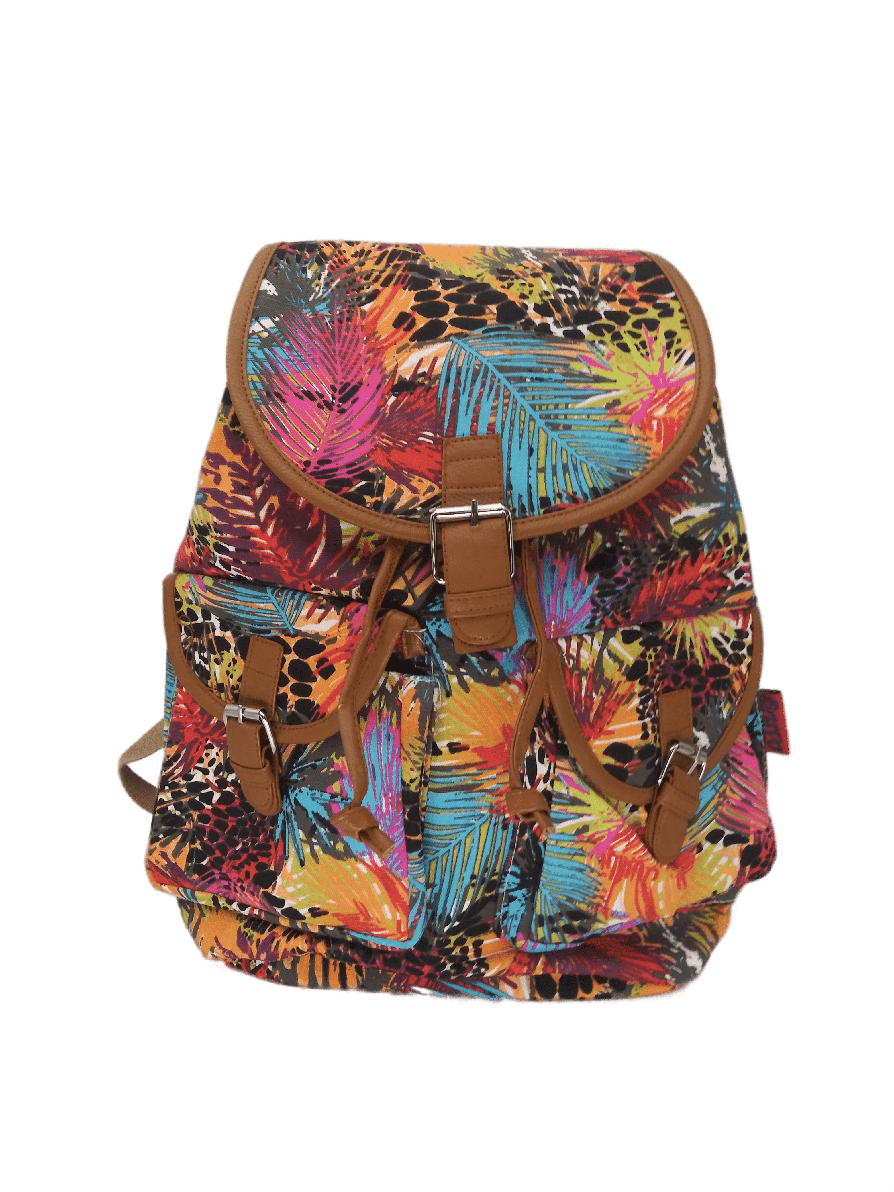 Bravo! Women's Backpack Island Tropical Pattern Rucksack Drawstring ...
