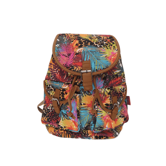 Bravo! Women's Backpack Island Tropical Pattern Rucksack Drawstring