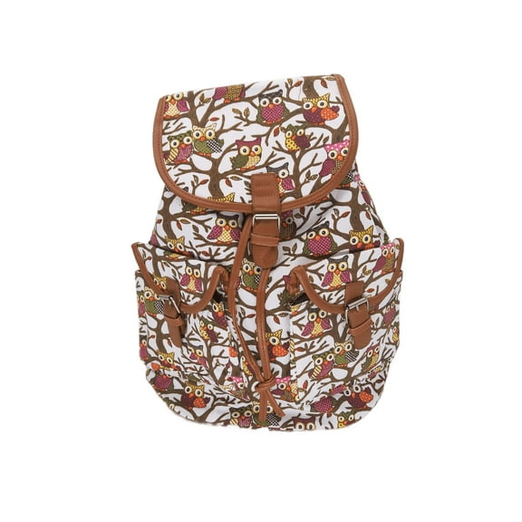 Bravo! Women's Backpack Owl Rucksack Drawstring