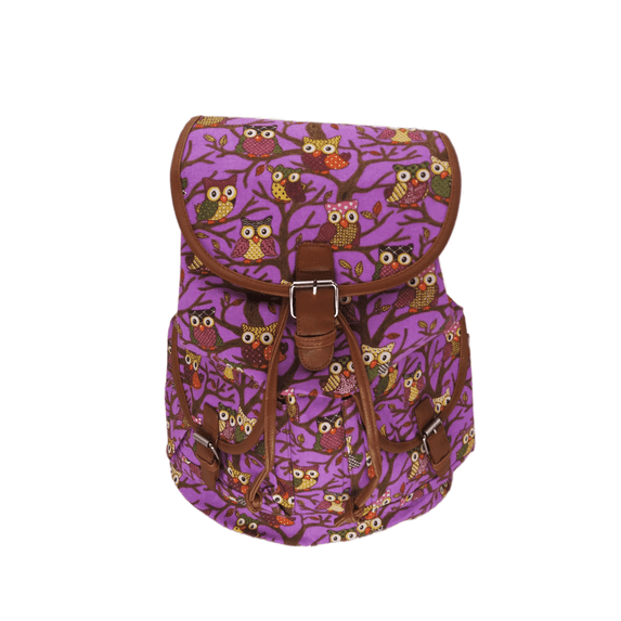 Bravo! Women's Backpack Owl Rucksack Drawstring