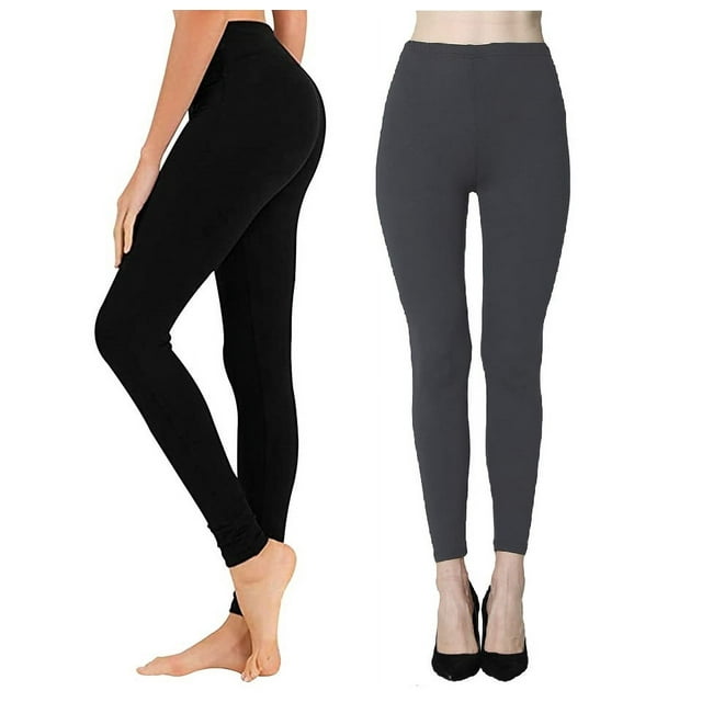 Bravo! Womens Leggings High Waisted Soft Black Leggings Yoga Pants for ...