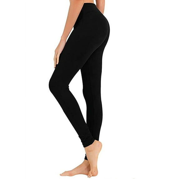 Bravo! Womens Leggings High Waisted Soft Black Leggings Yoga Pants for Workout Running