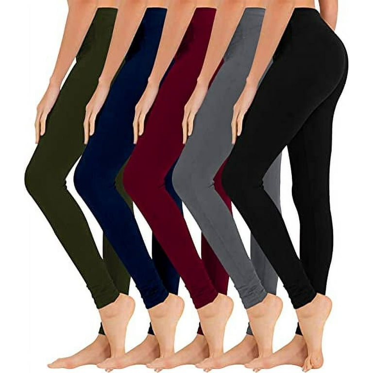 Bravo! Womens Leggings High Waisted Soft Black Leggings Yoga Pants