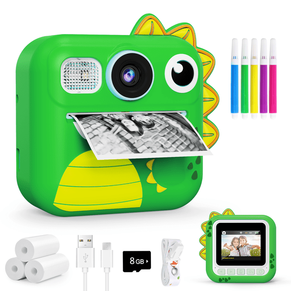 Bravokids Kids Camera Instant Print,1080P Kids Instant Cameras, Christmas Birthday Gifts for Girls Boys Age 3-12, Toddler Digital Cameras for 3 4 5 6 7 8 9 10 Year Old Girl