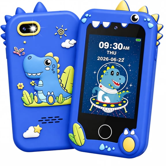 Bravokids Kids Smart Phone, 2.8" Touchscreen Unicorn Toddler Phone with Dual Camera, Learning & Playing Christmas Birthday Gifts for Girls Age 3-10, Blue