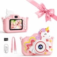 thumbnail image 1 of Bravokids Kids Camera, Unicorn 1080P Digital Toddler Camera with 32GB SD Card, Birthday Gift for Girls Age 3-9, 1 of 9