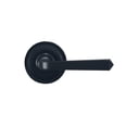 thumbnail image 1 of Bravura Hardware 334SB Helen Lever Passage Lockset with Modern Round Trim Reversible Adjustable Door Handle Lever for Hallway/Office, Matte Black, 1 of 4