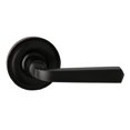 thumbnail image 1 of Bravura Hardware 334SB Helen Lever Privacy Lockset with Modern Round Trim Reversible Adjustable Door Handle Lever for Bedroom/Bathroom, Matte Black, 1 of 4