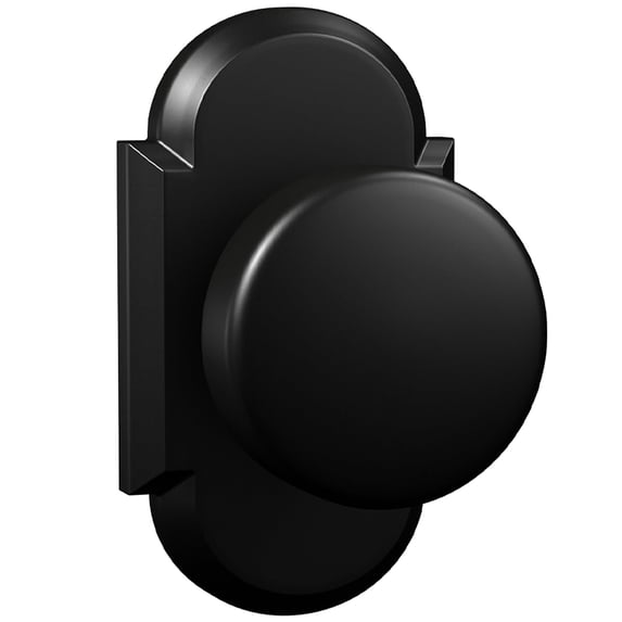 Bravura Hardware 906 Macon Knob Passage Lockset with Modern Arched Trim Door Knob for Hallway/Closet, Satin Nickel