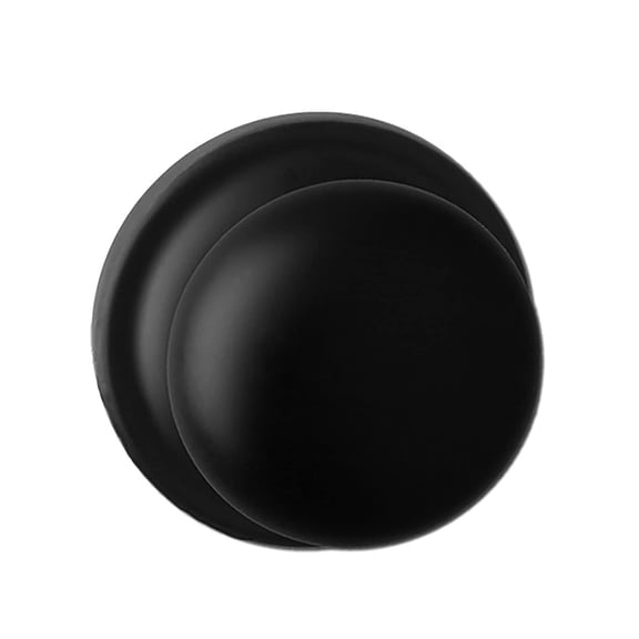 Bravura Hardware 906 Macon Knob Privacy Lockset with Modern Round Trim Door Knob for Bedroom/Bathroom, Matte Black