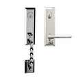 thumbnail image 1 of Bravura Hardware 915 Jacksonville Handleset Left Handed Modern Lever with Charlotte Lever for Front Door Entrance Door, Chrome, 1 of 6