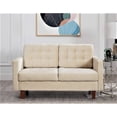 thumbnail image 1 of Brawith Velvet Loveseat, Ivory, 1 of 1