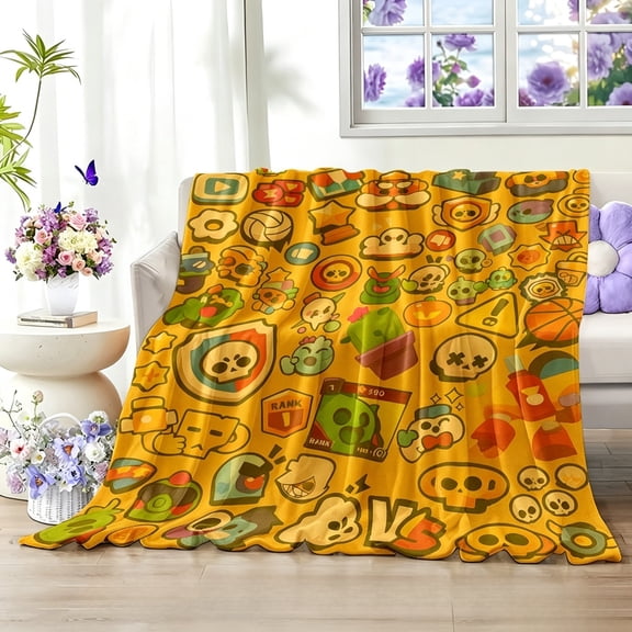 Brawl Stars Blanket Soft Plush Lightweight Warm Bed Blanket All Season for Women Men Couch Bed