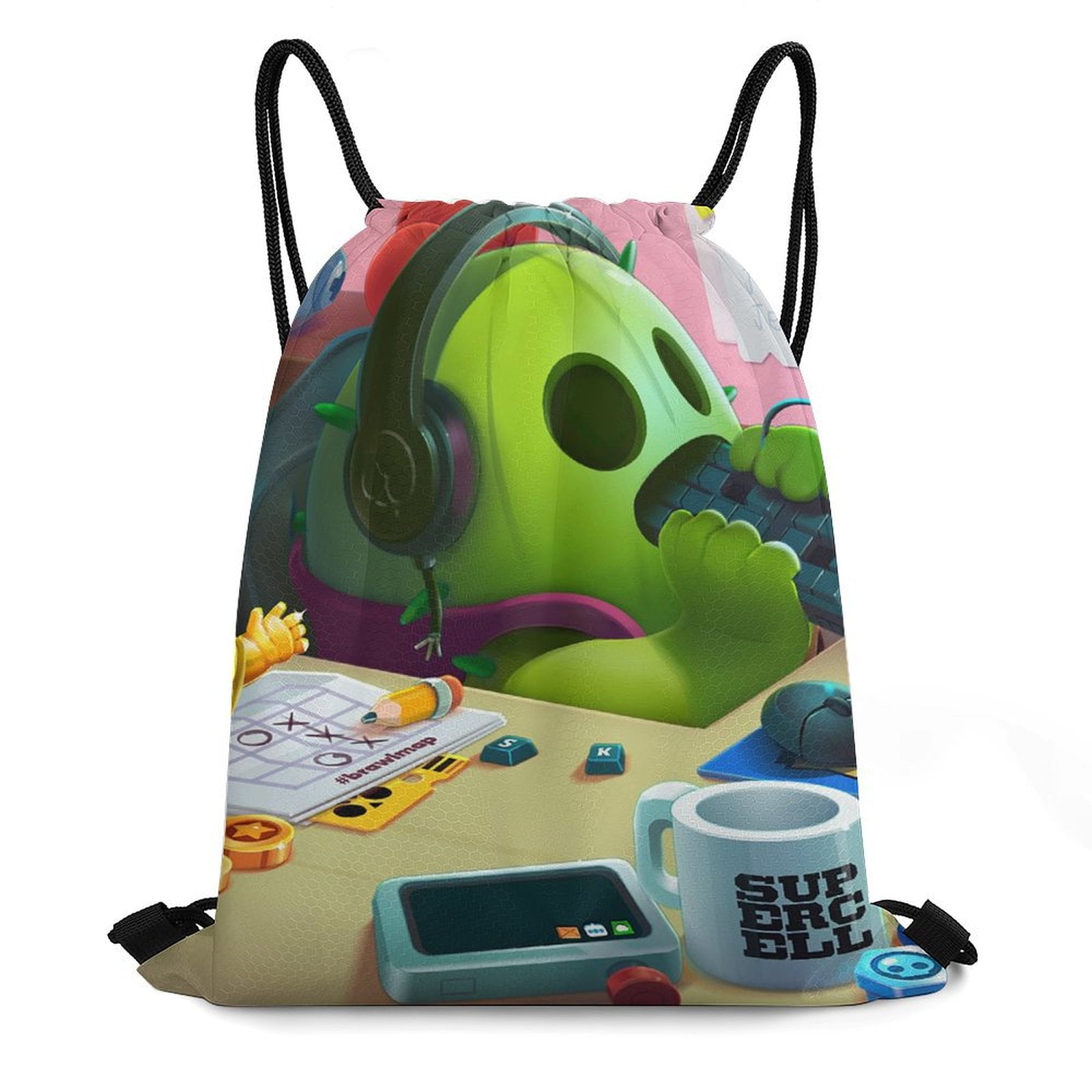 Brawl Stars Drawstring Bag Gym Bag Water Resistant Sackpack Sports ...