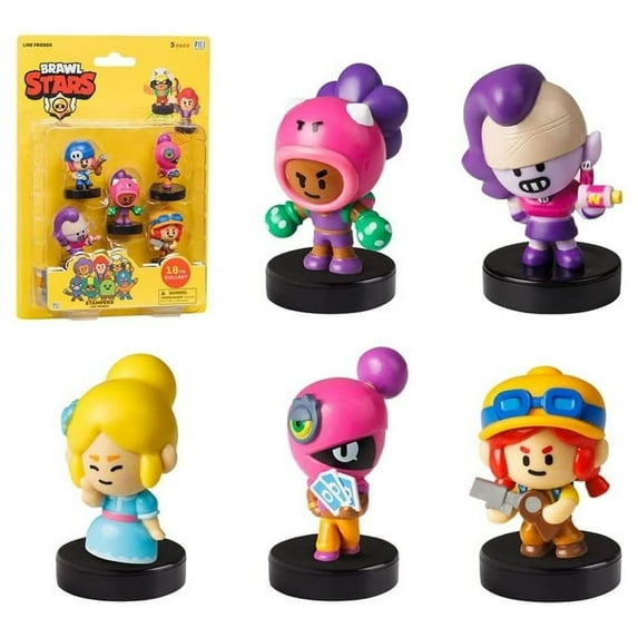 Brawl Stars Stamps 5pk Cake Toppers Jessy Rosa Tara Emz Piper Brawler Set PMI International